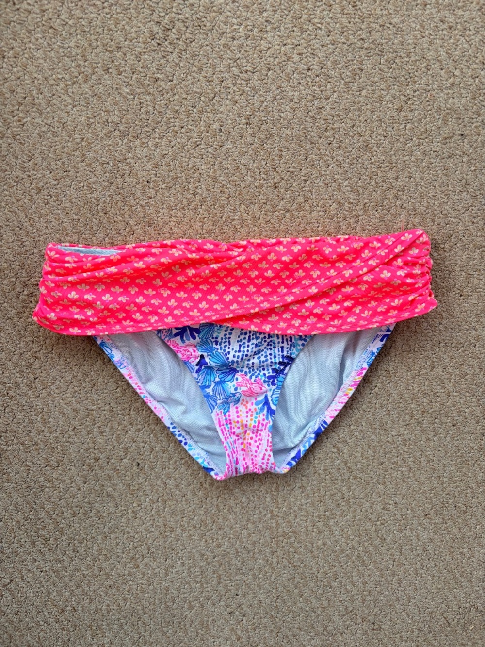 Lilly Pulitzer Lagoon Sarong Hipster Bikini Bottom Size 4